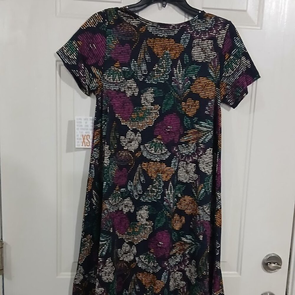 LuLaRoe Carly Swing Dress Women Size XS | Floral Rose - Picture 4 of 4